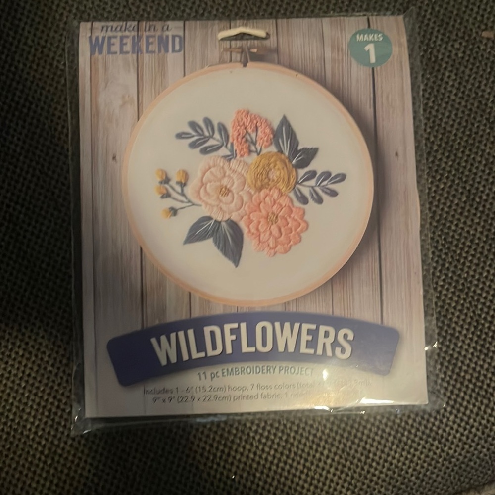 Wildflower Embroidery Kit, new in package.